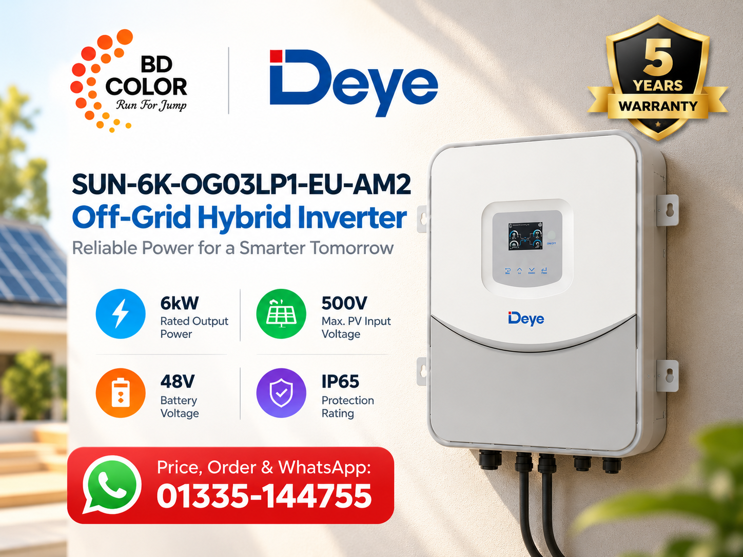 Deye 6KW Single Phase Off-Grid Inverter